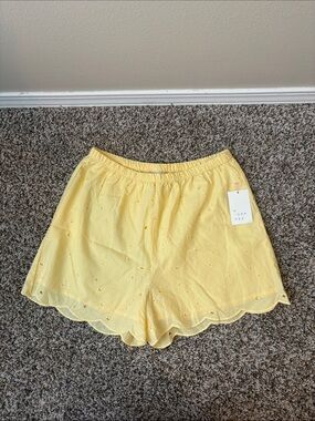 ✨NWT~A New Day Yellow Eyelet Shorts 💛✨